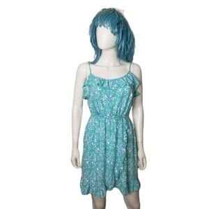 LILLY PULITZER BLUE AND WHITE SEASHELL SUNDRESS SIZE MEDIUM